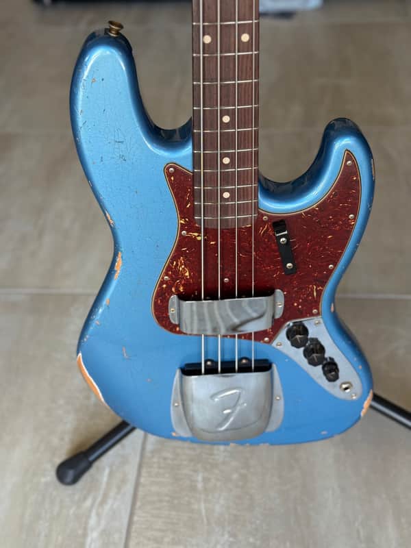 Fender Custom Shop 64 Jazz Bass Guitar Relic 2023 - Lake Placid Blue image 1