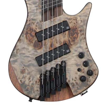 Ibanez Bass Workshop EHB1505MS 5-string Multi-scale Bass Guitar - Black Ice Flat image 1