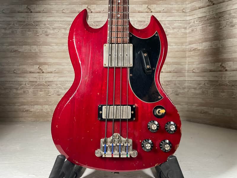 Greco EB-550 SG Bass 1983 - Cherry Red image 1