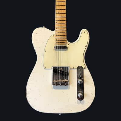 Made to Order - FRANCHIN Mars guitar Relic Aged 100% Nitro Lacquer (Butterscotch/ Sunburst/ Black/ White/ Blue/ Green/ Yellow/ Red/ Pink/ Burgundy/ Purple/ Gold/ Silver, etc.) Telecaster-Tele-T-Style Made in Italy image 5