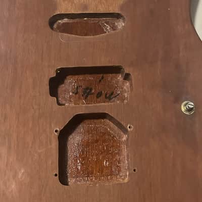 Custom Made 6 String Mahogany Electric Guitar Body 25.5 Scale Length Kahler Ready image 6