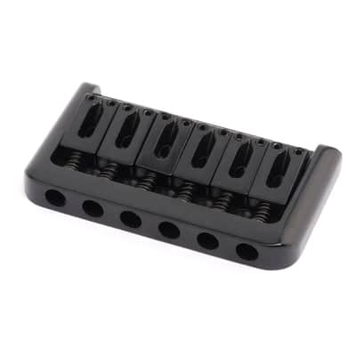 Musiclily 6 String Non Tremolo Electric Guitar Bridge Saddle for Fender Strat Tele Guitar, Black image 2