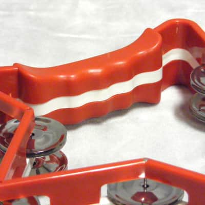 AP Pro Red Star Shaped Headless Tambourine w/ Double Row Metal Jingles image 4