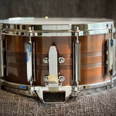 80's MIJ Tama Seamless copper snare 14"x6.5" image 3