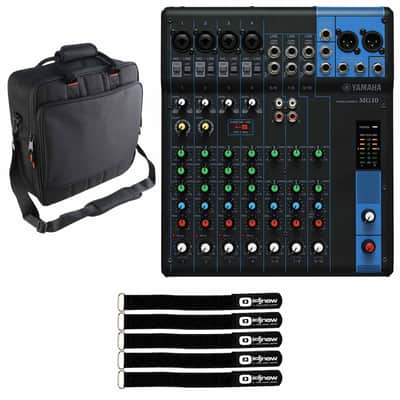 Yamaha MG10 10-Input 10-Channel XLR Output Stereo Mixer Phantom Power w Case image 1