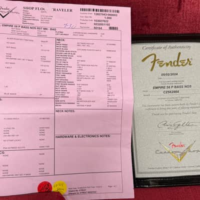 Fender Custom Shop Empire 58 Precision Bass NOS - Blue Agave #62984 image 12