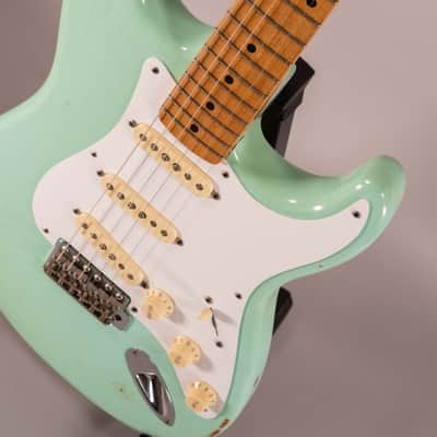 Fender stratocaster vintera road worn 75th - surf green image 5