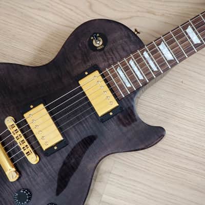 2004 Gibson Les Paul Studio Premium Plus AAA Top Trans Black Gold
