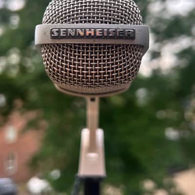 *Serviced* 1960's Sennheiser MD 421-N Cardioid Dynamic Microphone White Grey MD421N MD421-N image 4