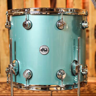 DW Collector's Maple VLT Artesian Green Metallic Lacquer Drum Set - 22,10,12,16 - SO#1101774 image 6