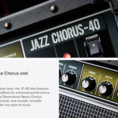 Boss JC-40 Jazz Chorus 40-Watt 2 x 10-inch Combo Guitar Amplifier - Black image 8