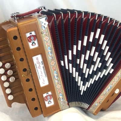 NEW Cherry Dino Baffetti Art. 25 Organetto Diatonic Button Accordion G LMM 12 2 image 1
