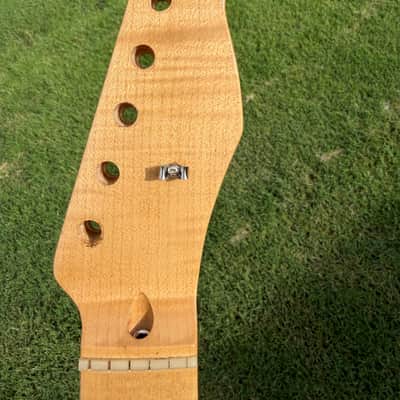 Guitar Mill AAA Flame Maple T-Style neck with nitro finish. image 11