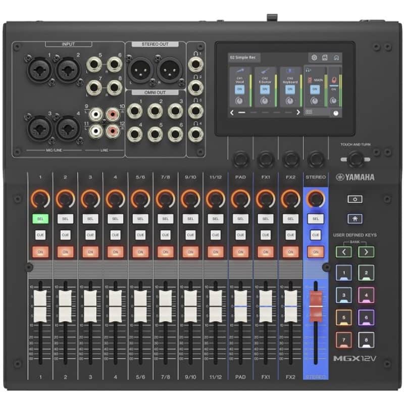 Yamaha MGX12V Digitalmischpult mit Video-Interface schwarz image 1