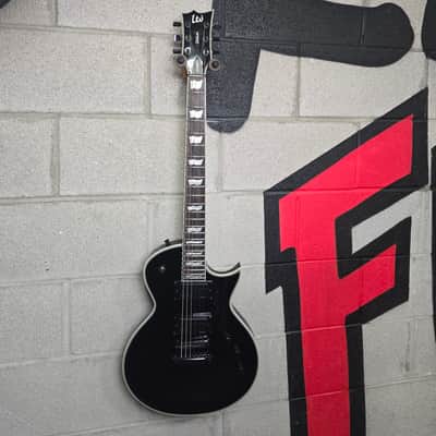 ESP LTD EC-1000 Deluxe- 2022- Black with black hardware-Fushman Fluence Pick-ups image 1
