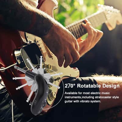 Rowin WS-30 Wireless Guitar System 2.4 GHz Rechargeable 4 Channels Wireless Guitar Transmitter Receiver for Electric Guitar Bass Volin image 2