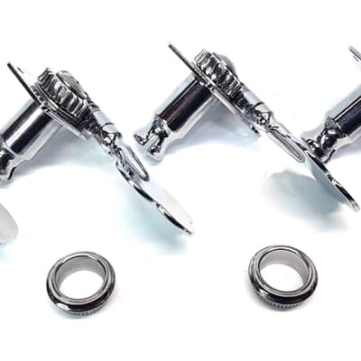 Brio 4 In-Line Open Gear Bass Tuners Right Handed. Chrome image 5
