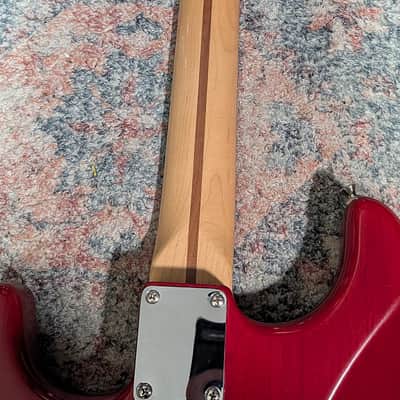 2005 Fender Highway One Stratocaster with Rosewood Fretboard - Crimson Red Transparent image 8