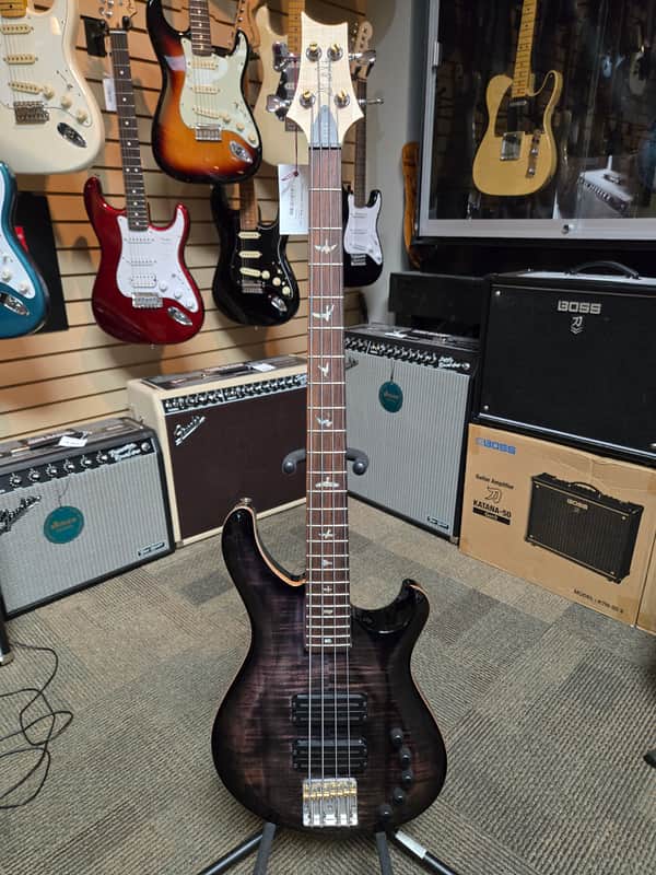 PRS Gary Grainger Signature 4-String Bass - Charcoal Burst w/OHSC image 1