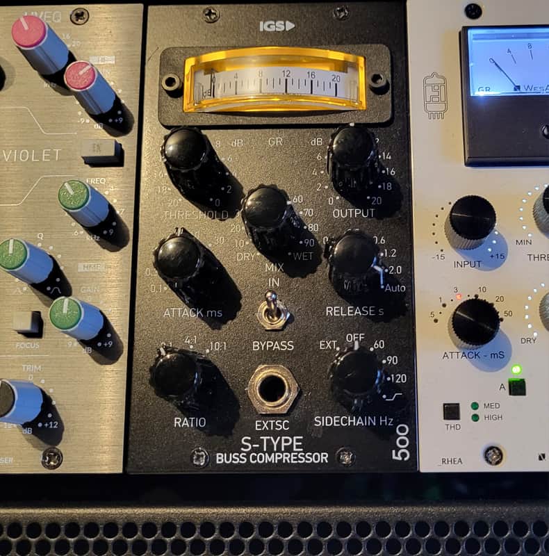 IGS Audio S-Type VU 500 Series Stereo Buss Compressor Module 2010s - Black image 1