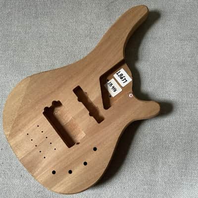 Mahogany Wood 5-String Bass Body, Solid Wood, Active Pickup
