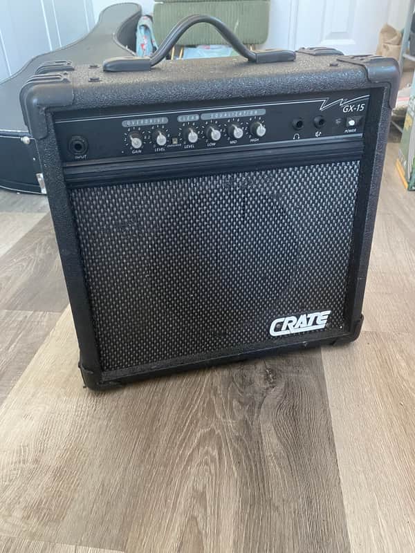 Crate GX-15 2-Channel 12-Watt 1x8" Guitar Practice Amp 1990s - Black image 1