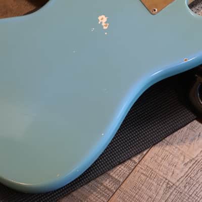 1966 Fender Mustang Electric Guitar Daphne Blue + OHSC image 16