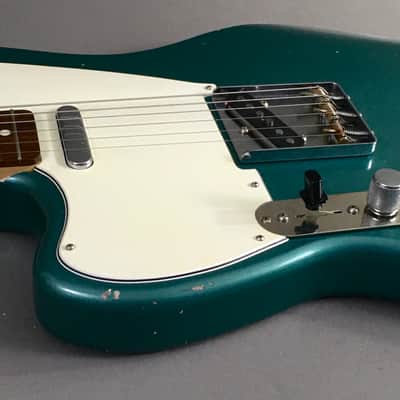 LEFTY! USA Boutique Custom Relic Sherwood Green Metallic Nitro Lacquer Jazzcaster Telemaster Guitar Left 7.2 lb HSC image 22
