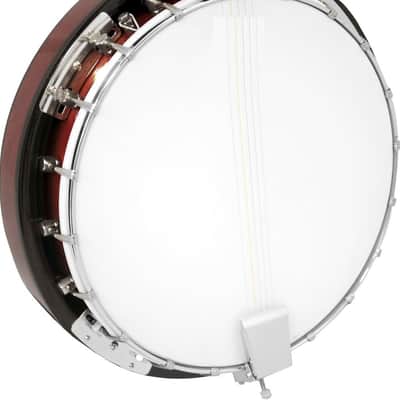5-String Geared Tunable Banjo with White Jade Tune Pegs & Rosewood Fretboard Polished Rich Wood Finish Maplewood Bridge Stand & Truss Rod Adjustment Tool image 2