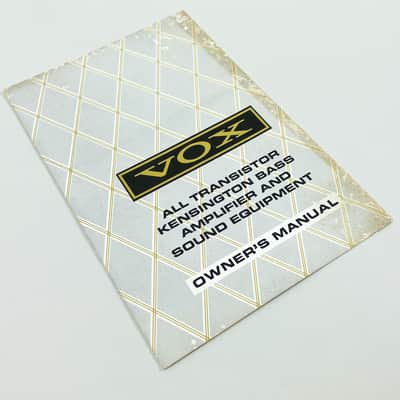Vox Kensington Bass Amp Owner’s Manual 1967 image 1