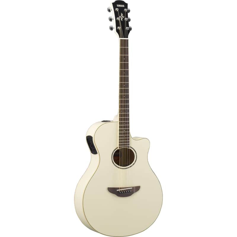 Yamaha APX600 Thinline with Electronics Vintage White image 1