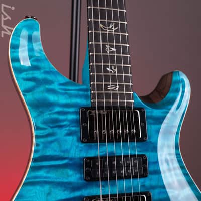 PRS Wood Library Special Semi-Hollow 10-Top Quilt Aquableux Custom Color image 5