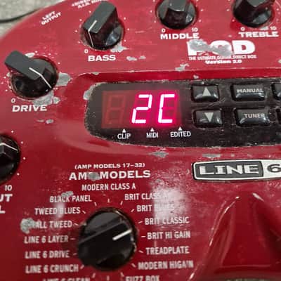 Line 6 POD - Guitar Processor - Red - Fair image 14