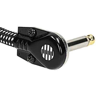 Klotz 59er Vintage Tweed Patch Cable for Guitar Effects Pedals 12 inch Silver & Tweed Black image 2