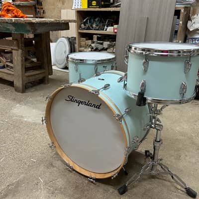 Slingerland Gene kupra deluxe ensemble 1956/59 - Sea foam lacqued image 3