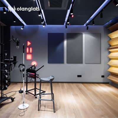 Sound Absorbing Acoustic Wall Panels 2 Pack, 2'' 24''X48'' Fiberglass Sound Dampening Panels, Large Fabric Wrapped Sound Proof Panels For Walls (Dark Grey) image 5