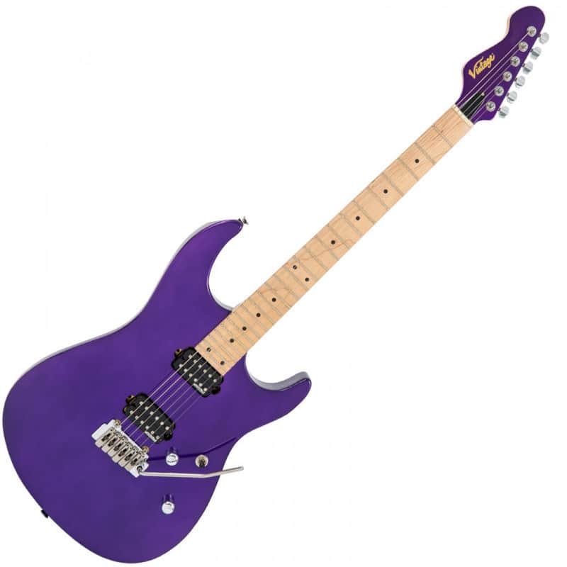 Vintage V6M24-PL Rock Series HH Purple image 1