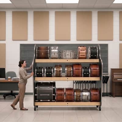 The Band Room™ Mobile Drum Storage Racks | by A&S Crafted Products image 9