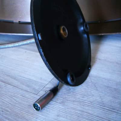 Vintage 1970's Atlas Sound MS12C microphone floor stand variant w GN-19 gooseneck, P3F XLR connector and cable Shure Electro Voice MS11C MS10C # 1 image 13