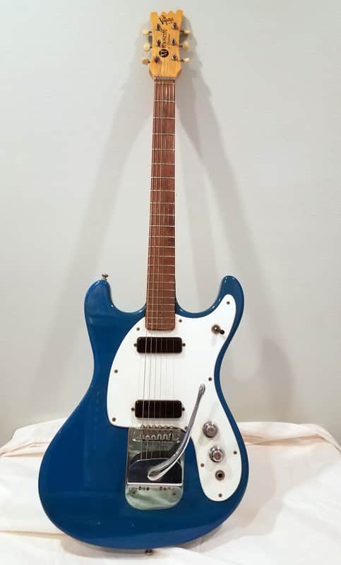 Mosrite Ventures II Slab Body Guitar Serial #B022 1965 Blue image 1