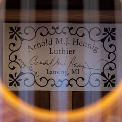 Ronroco by Luthier Arnold Hennig very playable, case, strap, 6 sets of strings. 2019 Walnut image 5