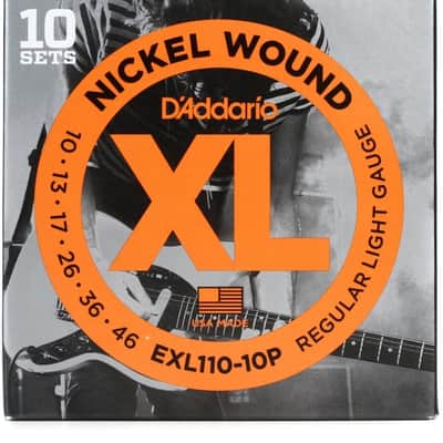 D'Addario EXL110 XL Electric Guitar Strings - .010-.046 Regular Light 10-pack image 2