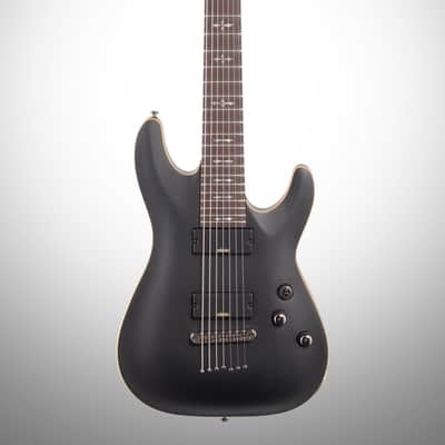 Schecter Demon 7 Electric Guitar, 7-String, Aged Black Satin image 2