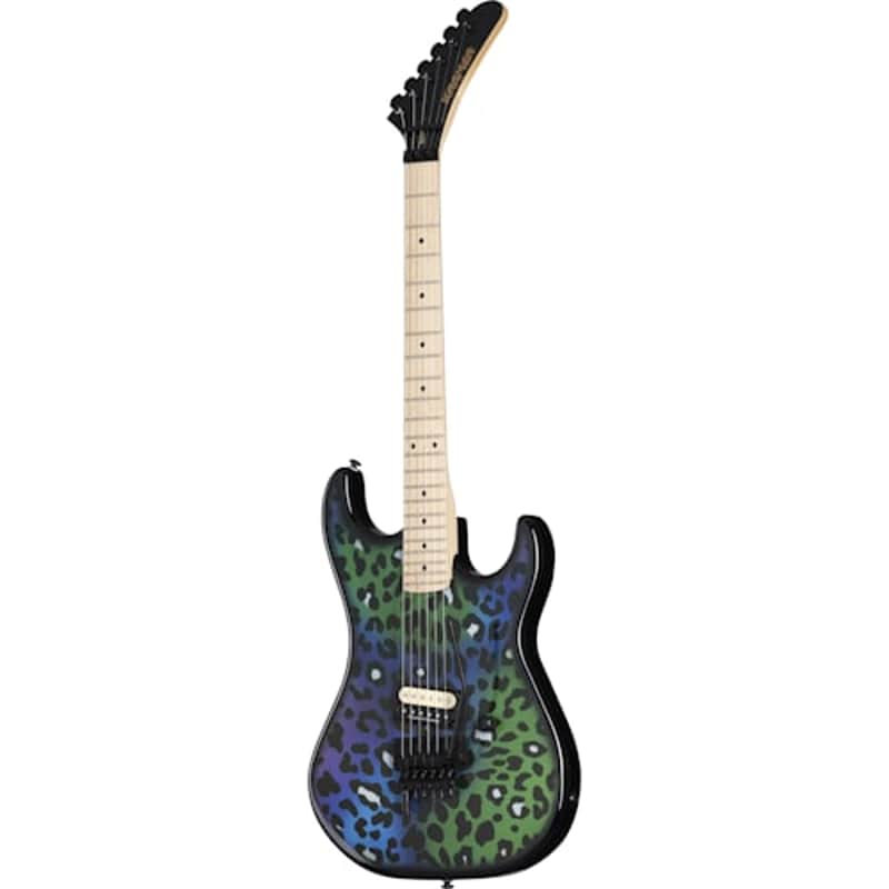 Mint Kramer Baretta "Feral Cat" Custom Graphic Electric Guitar Rainbow Leopard image 1