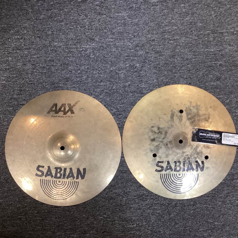 Sabian 14" AAX Fast Hats Hi Hat Cymbals image 1