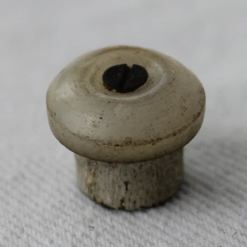 Bandoneon Button Accordion Part - White Mushroom Button 11.75mm x 10mm image 1