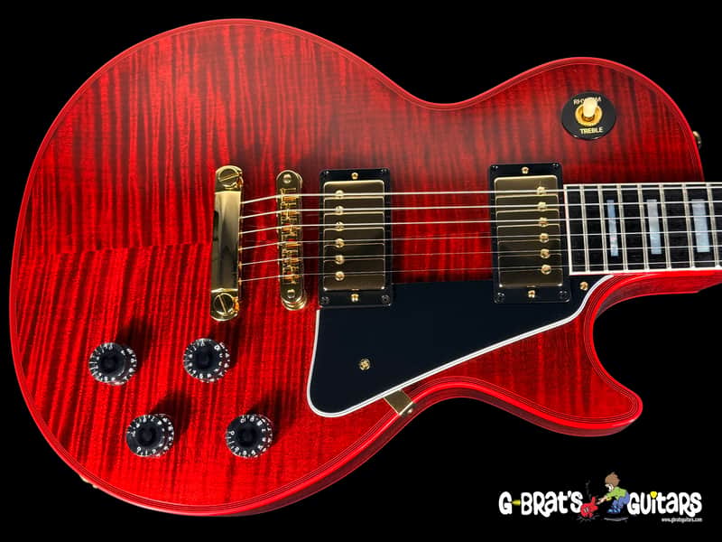 2026 Gibson Les Paul Custom 3A Flame Top Custom Shop Chambered ~ Red Widow image 1
