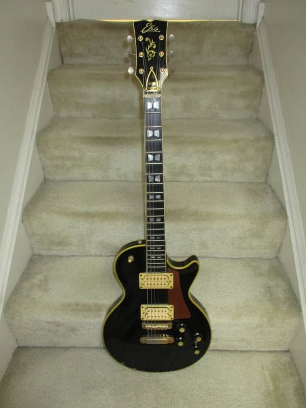 EKO Les Paul Style With Gold Hardware Circa 1970 - Black/Italy image 1