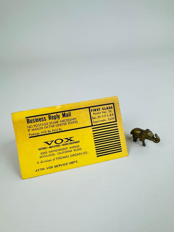Vox Reply Return Card (c. 1970) imagen 1