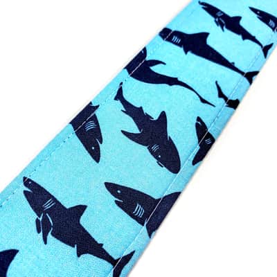 Shark Guitar Strap - Great White Shark Guitar Strap- Acoustic, Electric, or Bass- Handcrafted and Double Padded image 2